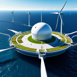 Futuristic Marine Energy Storage System**

A futuristic, photorealistic conceptual art rendering of a comprehensive marine energy storage system. Large, sleek, spherical underwater energy storage units, subtly glowing with indicators of stored clean energy, are interconnected by elegant conduits. Above the surface, modern offshore wind turbines and vast floating solar farms are visible, representing renewable energy sources. The deep blue ocean water is crystal clear, with sunlight filtering down, creating a serene and powerful scene of sustainable technology. The overall image emphasizes innovation and environmental harmony. Professional photography, high quality, 8K, vivid colors, precise engineering, perfect anatomy, correct proportions, natural pose, well-formed hands, proper finger count, natural body proportions, safe for work, appropriate content, fully clothed, family-friendly.

**