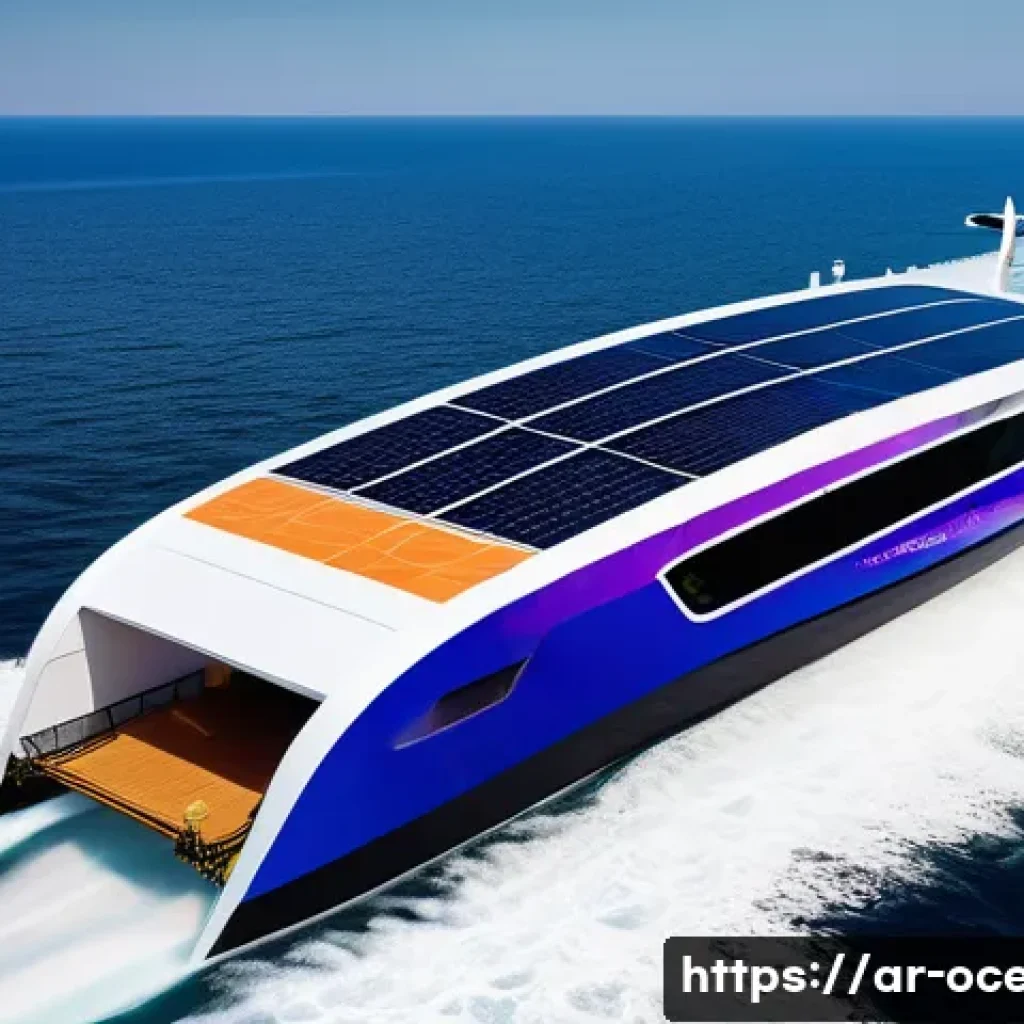 초고속 해양 선박 - **Prompt 1: "A futuristic, ultra-sleek high-speed passenger ferry, gracefully gliding over crystal-c...