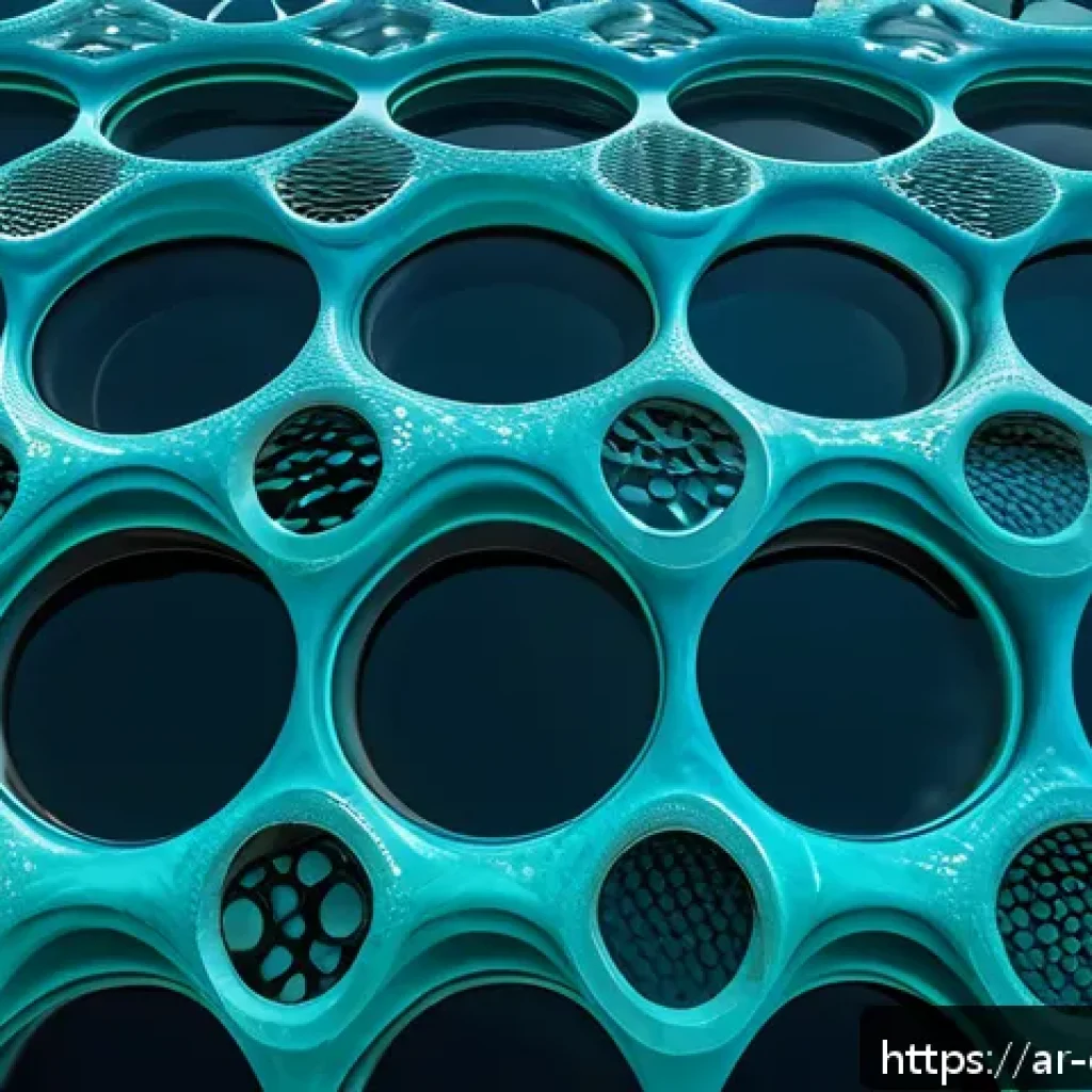 심해 구조물 설계 - A highly detailed underwater scene showcasing a cutting-edge marine structure made from carbon fiber...
